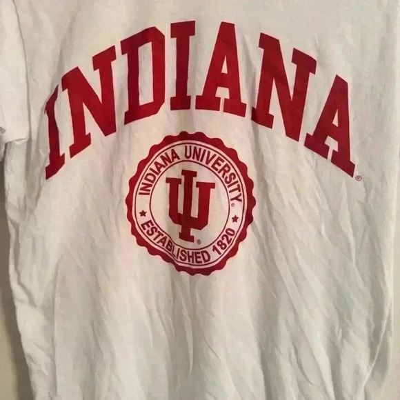 INDIANA UNIVERSITY HOOSIERS logo t-shirt - Picture 3 of 5